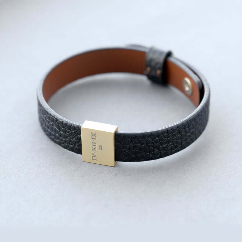 Personalized Leather Bracelet Men Bracelet