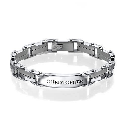 Men's Engraved Bracelet