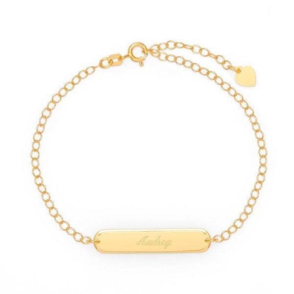 Personalized Engravable Name Bar Anklet Length Adjustable