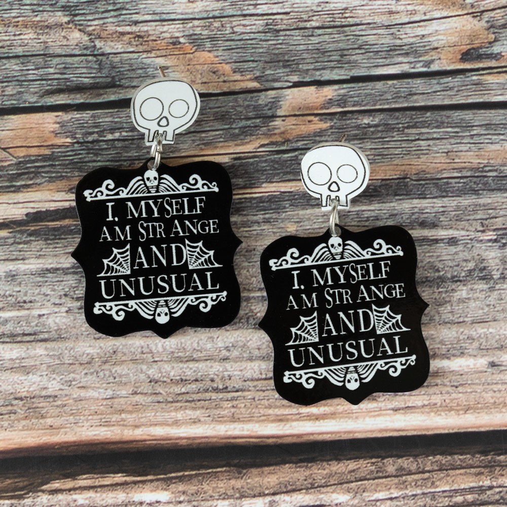 Halloween Strange and Unusual Beetlejuice Earrings Gift For Her